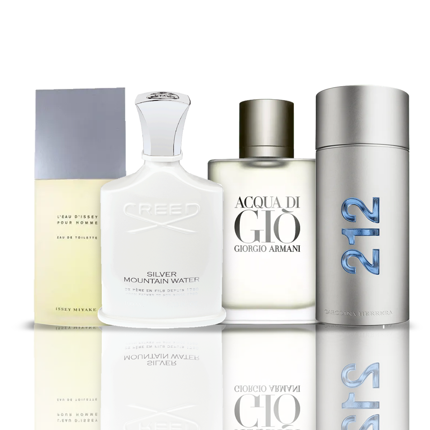 Sada 4 parfémů | Issey Miyake + Acqua di Gio + Creed Silver + 212 NYC Men 100 ml